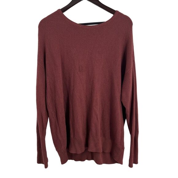 lululemon athletica Sweaters - Lululemon Sweater 16 Cashlu Crossover Back Smoky Red